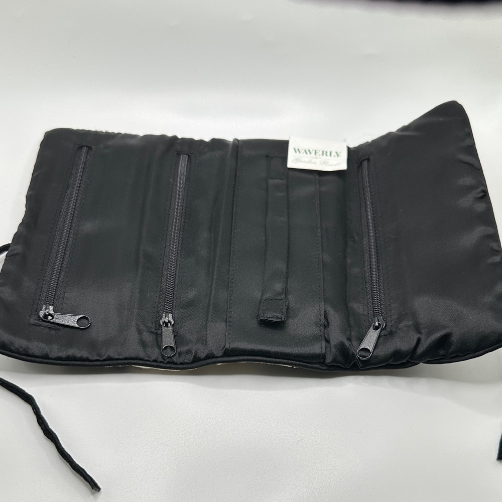 Waverly Black and Cream Toile Print Clutch - Picture 5 of 8
